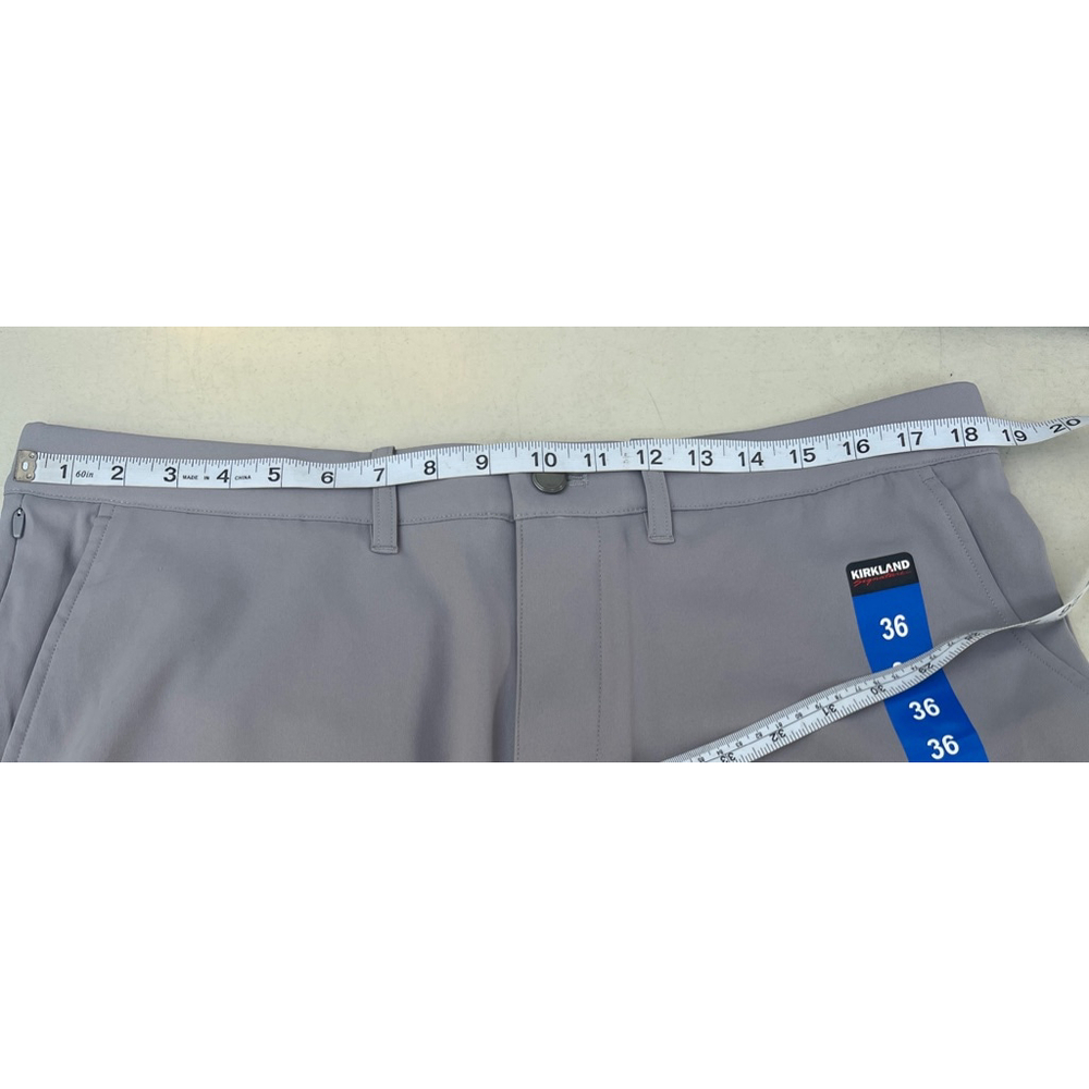 Men's Kirkland Signature Flat Front Shorts Waist 36 Gray NWT - Picture 6 of 8